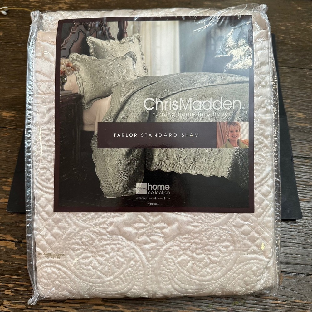 Chris Madden JCPenney Parlor Sandard Sham 21 x27 New - one piece Cream